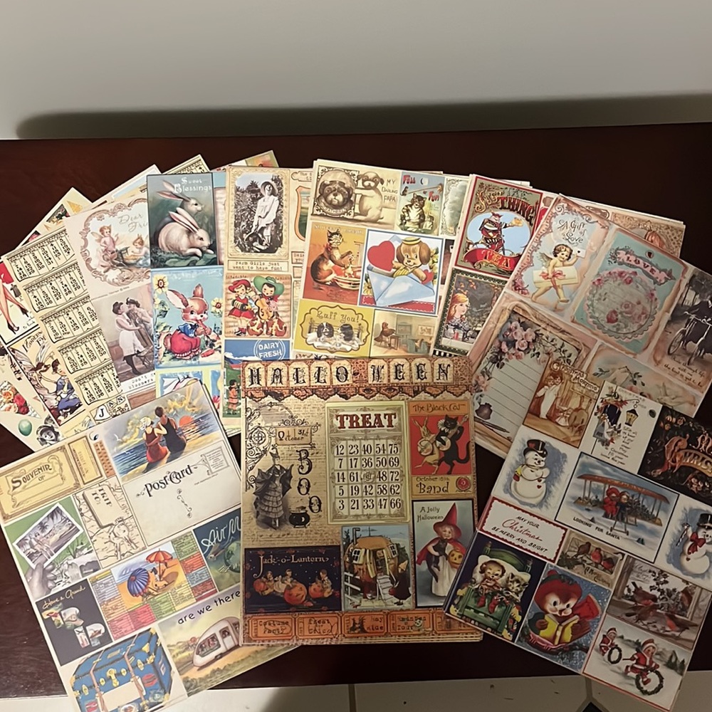 Crafty Secrets Heartwarming Vintage Creative Scraps, bundle of 28 - Picture 7 of 7